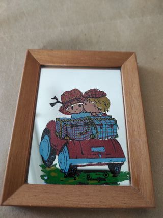 Quadro specchio vintage primiziae bambini