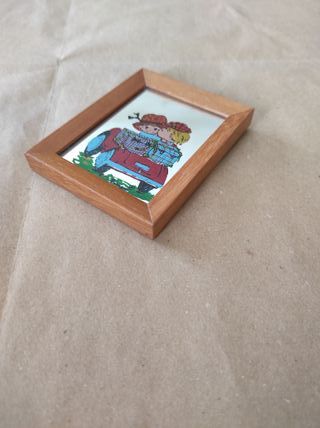 Quadro specchio vintage primiziae bambini