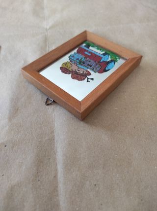 Quadro specchio vintage primiziae bambini