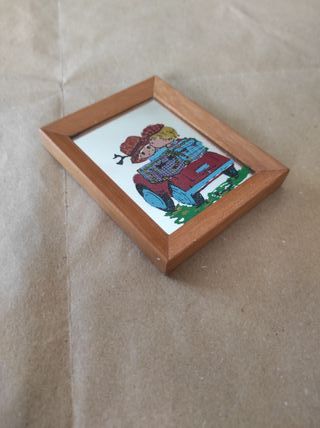 Quadro specchio vintage primiziae bambini
