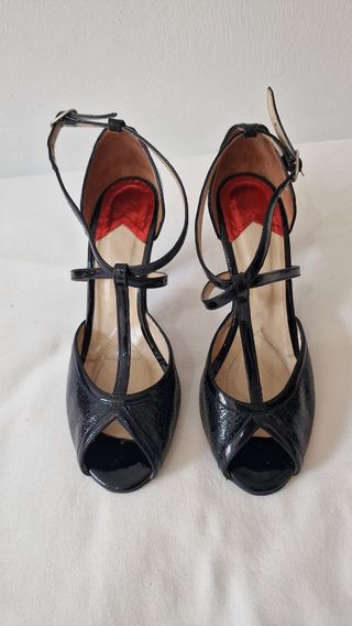 Zapatos de Tango Negro Charol