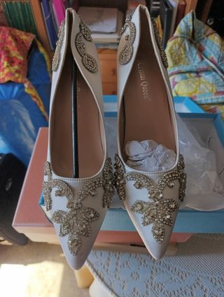 Zapatos novia Crystal Queen blancos