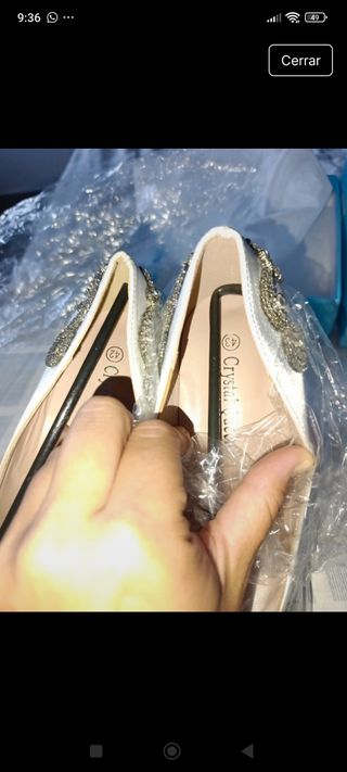 Zapatos novia Crystal Queen blancos