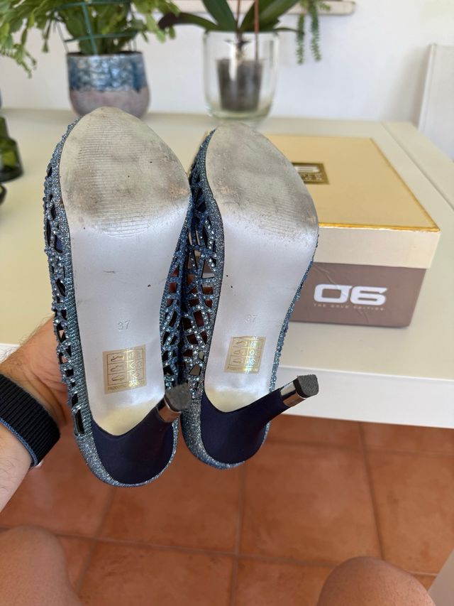 Tacones azul brillante Talla 37
