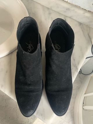 Botines ante negros mujer