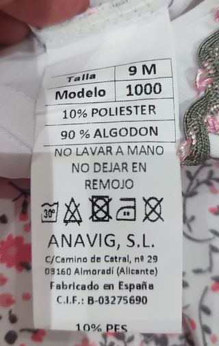 Vestido niña 9 meses - Flores
