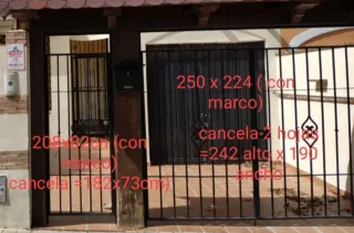 Cancela metálica - 2 hojas + cancela 1 hoja