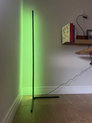 Lámpara LED pie - negra, metal