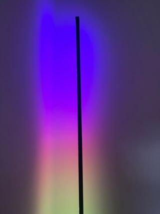 Lámpara LED pie - negra, metal