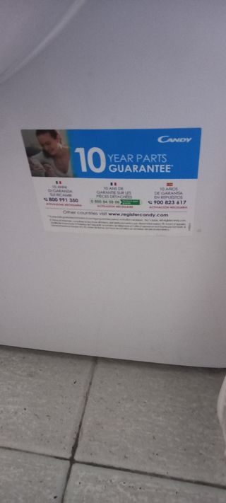 Lavatrice Candy 10 anni garanzia