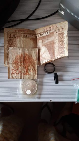 Billetes antiguos España 100-200 pesetas