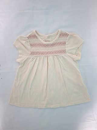 Blusa bebé beige y rosa