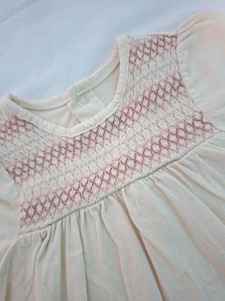 Blusa bebé beige y rosa
