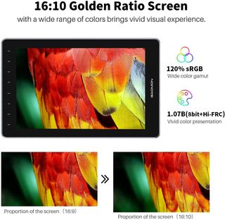 Pantalla y Tableta Gráfica de Dibujo 16"