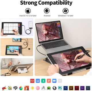 Pantalla y Tableta Gráfica de Dibujo 16"