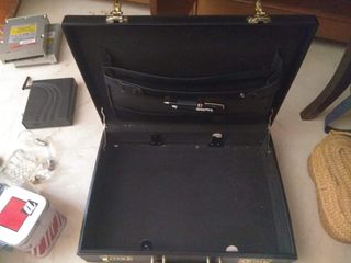 Maletín piel negro ejecutivo