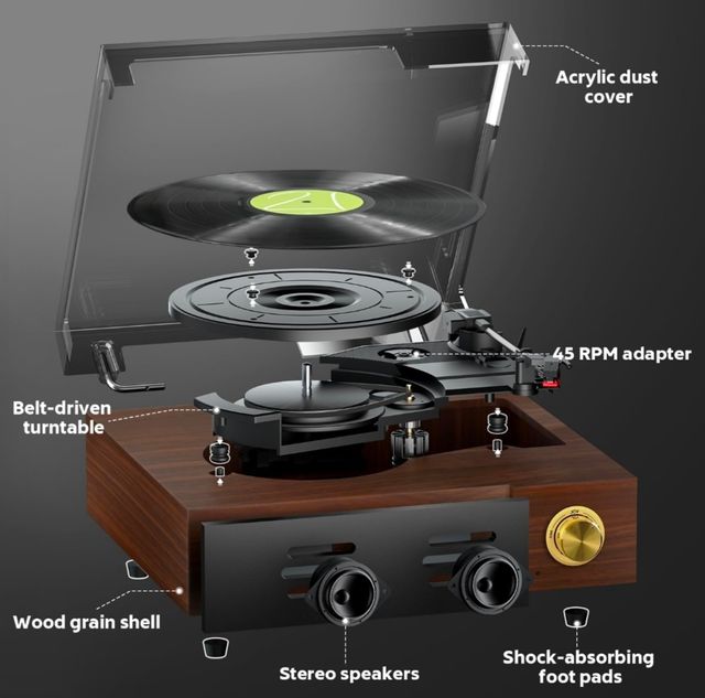 Tocadiscos vinilo retro