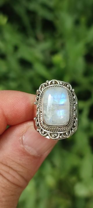 Anillo plata piedra luna