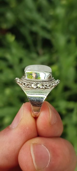 Anillo plata piedra luna