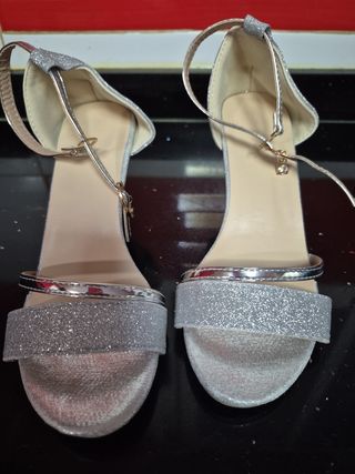 Zapatos plata fiesta
