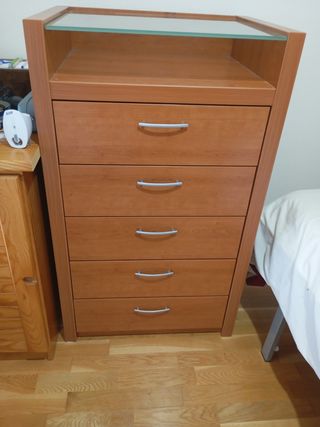 Cómoda 5 cajones madera - Mueble almacenaje