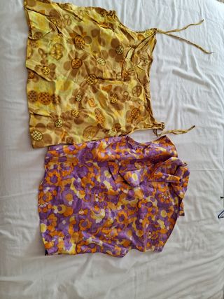 Blusas seda vintage flores