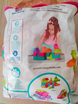 Mega Bloks - Sacco mattoncini grandi colorati
