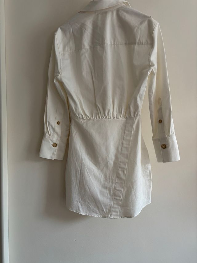 Vestido camisa Zara blanco