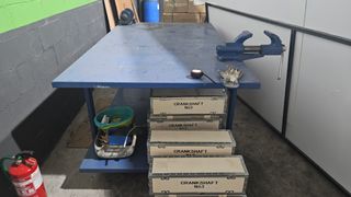 Banco trabajo metálico heco