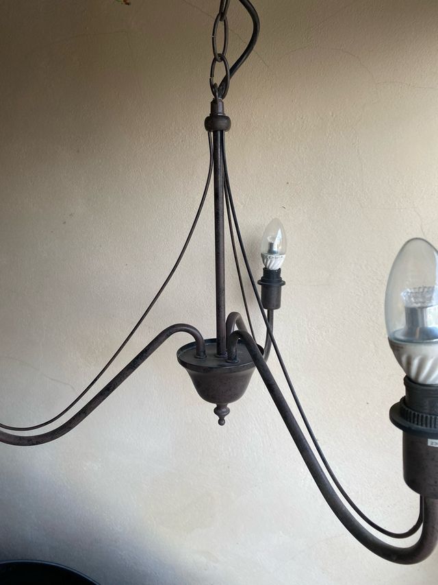 Lampara 3 luces vintage 