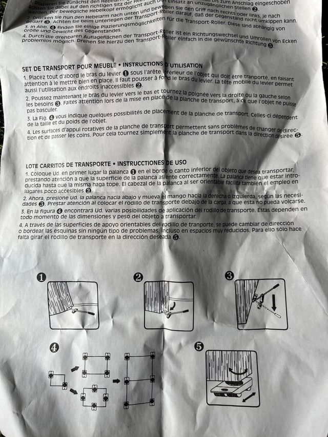 Carrito transportar muebles de hasta 150 kg