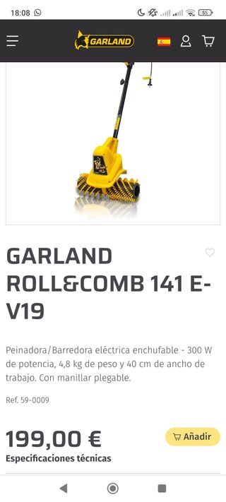 Barredora Garland Roll & Comb 141E