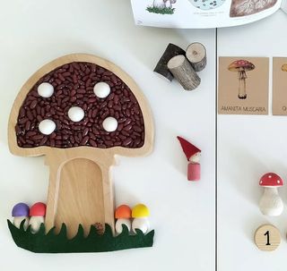 Bandeja sensorial seta madera Montessori