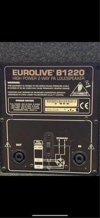 Altavoz Behringer B1220 PRO