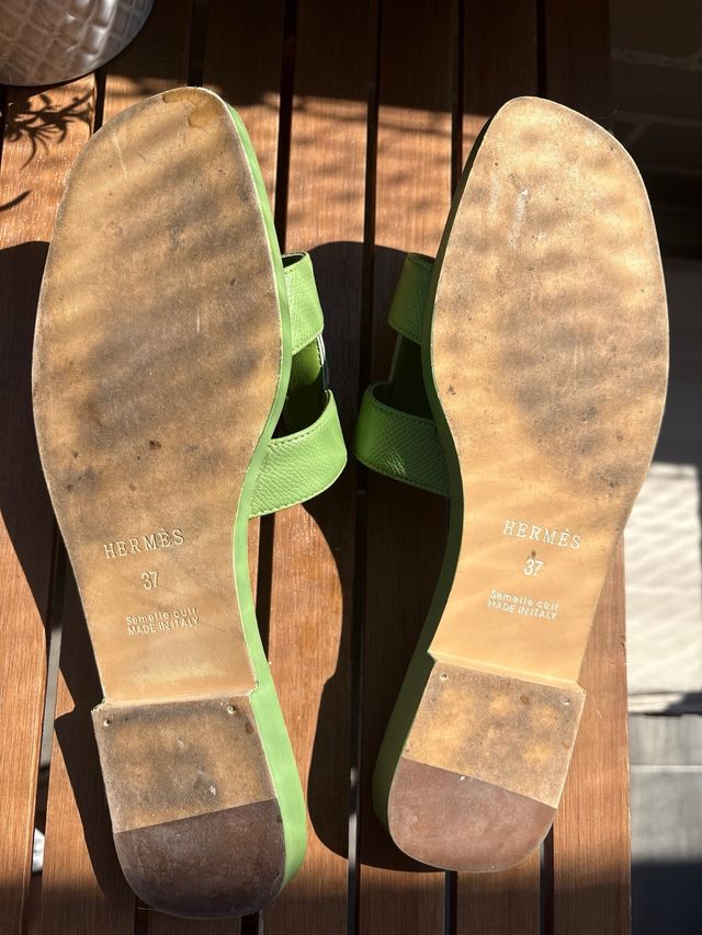 Sandalias Hermes Olive Green 37