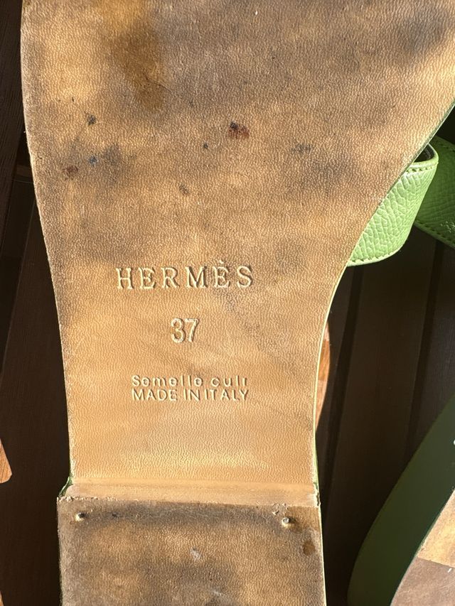 Sandalias Hermes Olive Green 37