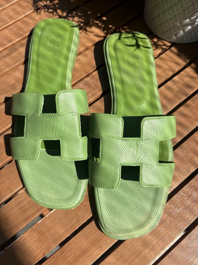Sandalias Hermes Olive Green 37