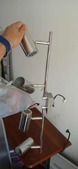 Lámpara techo 4 focos cromados