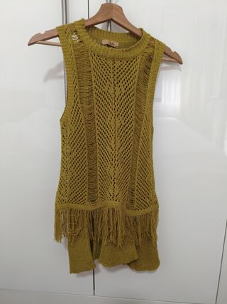 Conjunto crochet verde lima