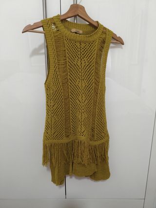 Conjunto crochet verde lima