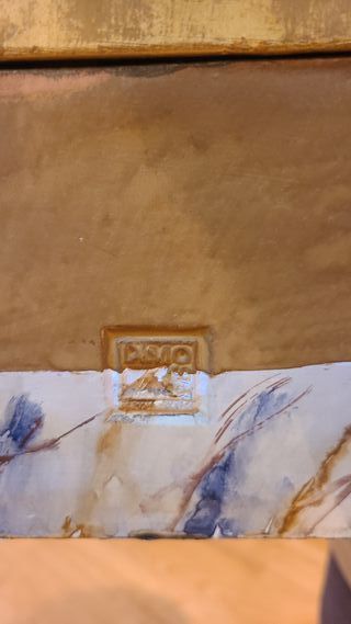 Corazón de Jesus entronado y sobre peana