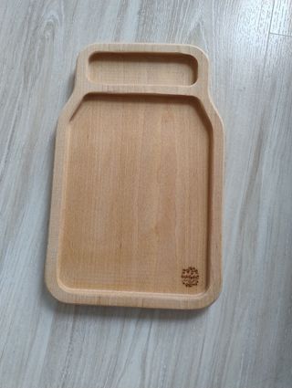 Bandeja sensorial tarro madera Montessori