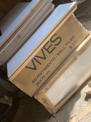 Azulejo blanco 25x75 - 60m2