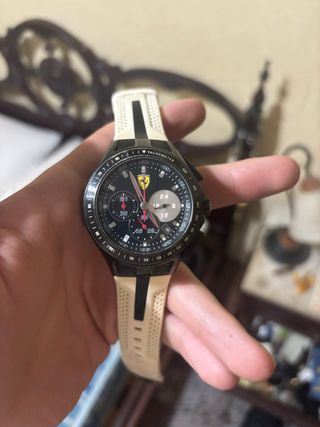 Reloj Ferrari - Cronógrafo - Correa Blanca