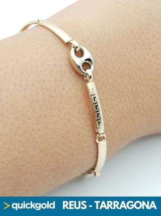  040-05-00414 PULSERA ORO DE 18K GRANO DE CAFE