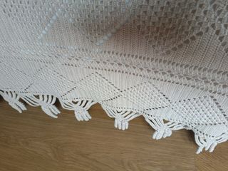 Colcha ganchillo beige algodón. Para cama de 1,50