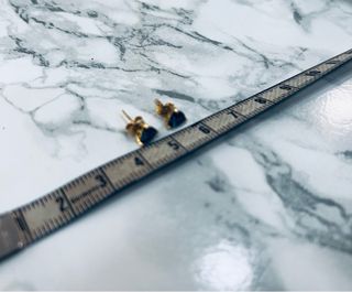 Pendientes topacio azul oro 18k