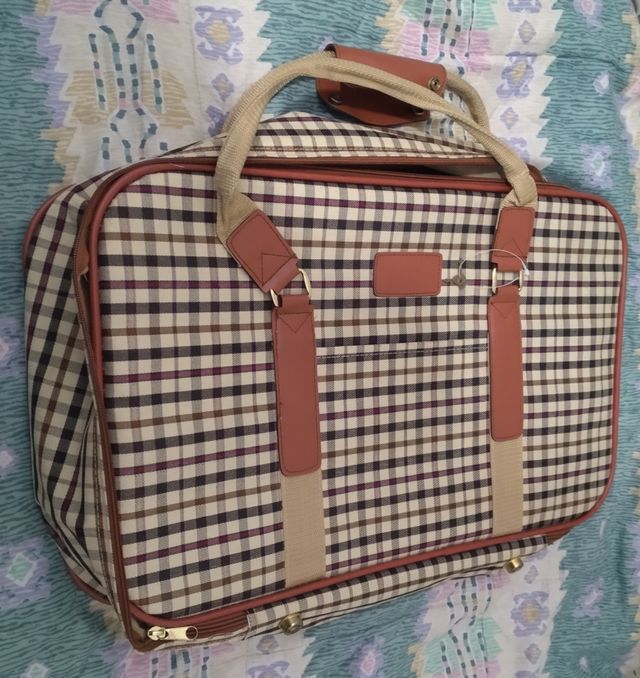 Maleta viaje vintage beige-marrón