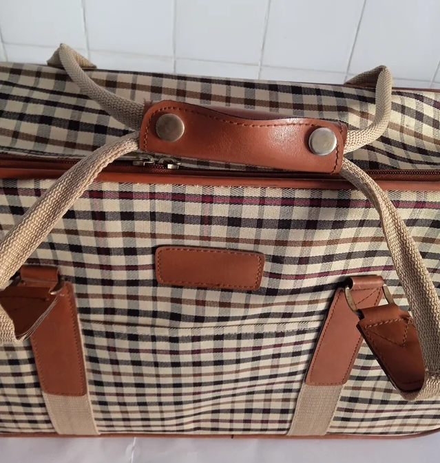 Maleta viaje vintage beige-marrón
