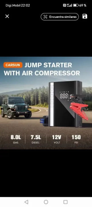 Arrancador coche + compresor